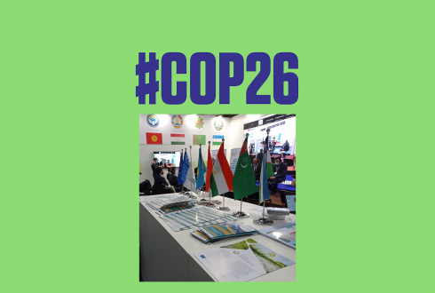 PARIS REINFORCE leaflet in COP26 and COP26 hashtag